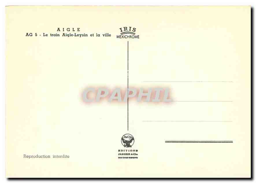 CPM Aigle  — Rückseite