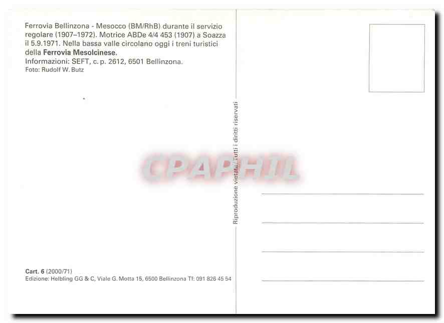 CPM Ferrovia Mesolcinese  — Rückseite