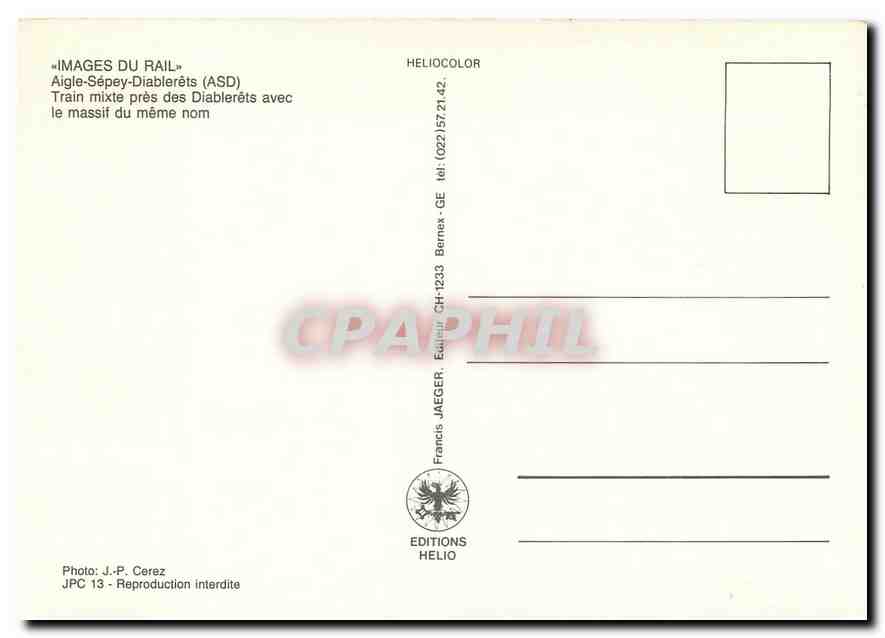 CPM Aigle Sepey Diablerets  — Rückseite