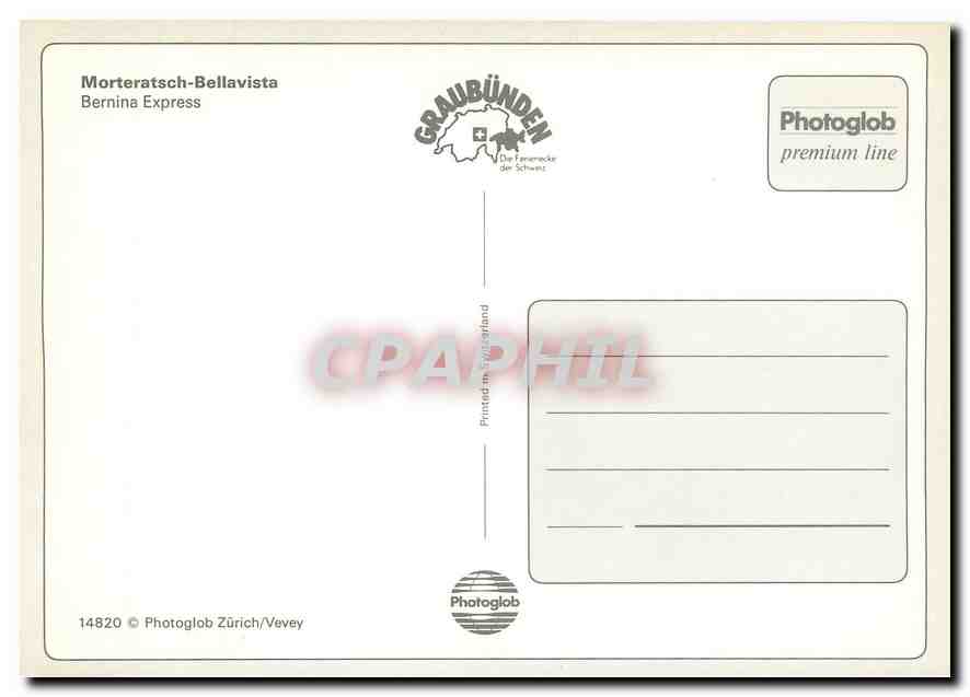 CPM Morteratsch Bellavista Bernina Express  — Rückseite