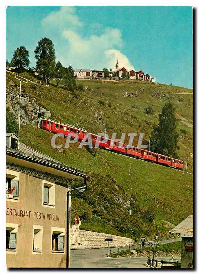 CPM Die Rathische Bahn im Unterengadin bei Giarsun und Guarda