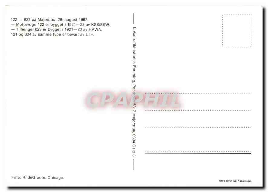 CPM 623 pa Majorstua  — Rückseite