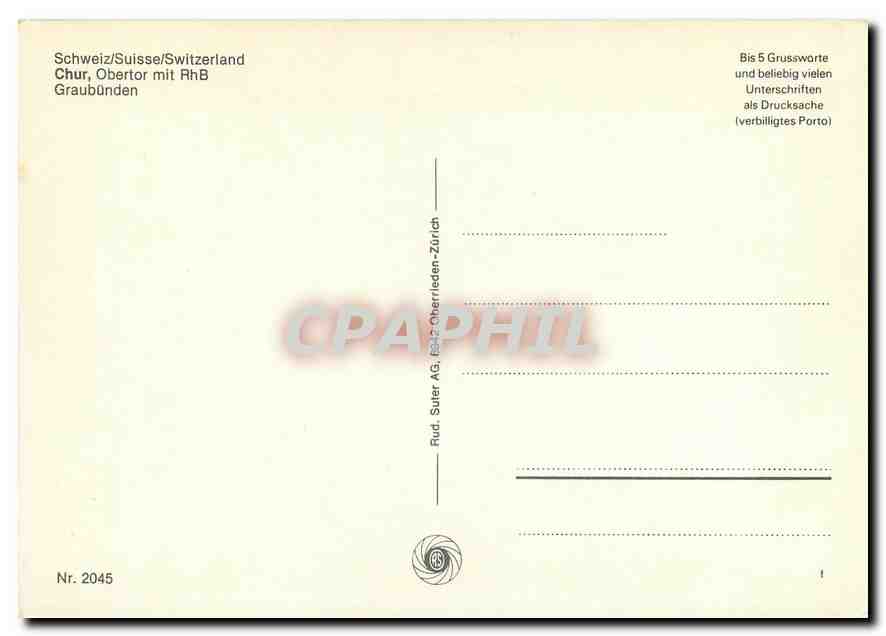 CPM Switzerland Chur  — Back