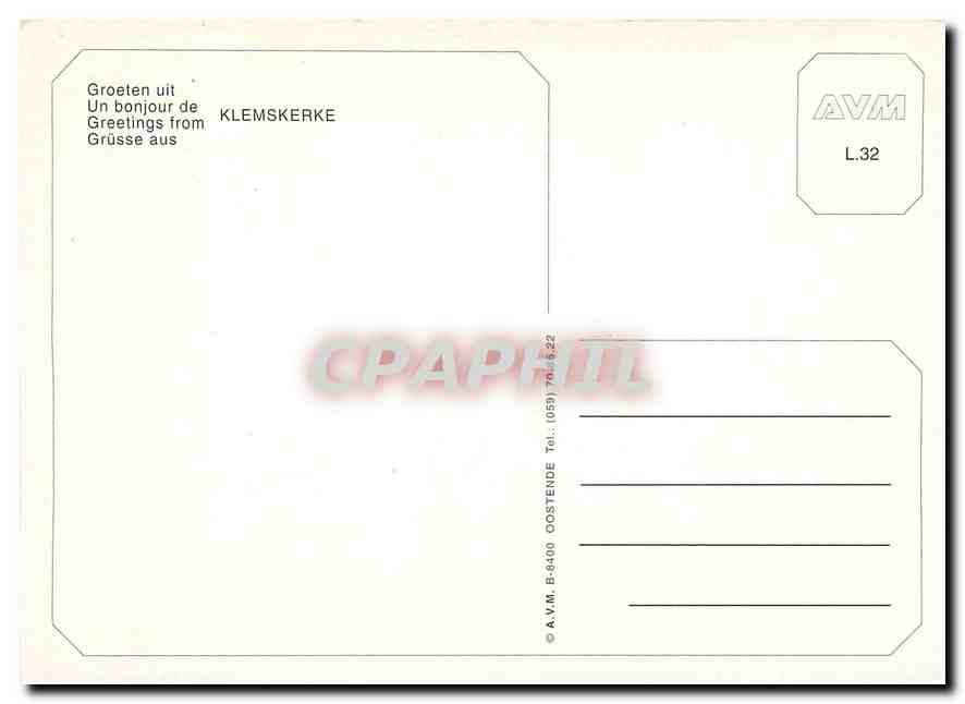 CPM Greetings from Klemskerke  — Verso