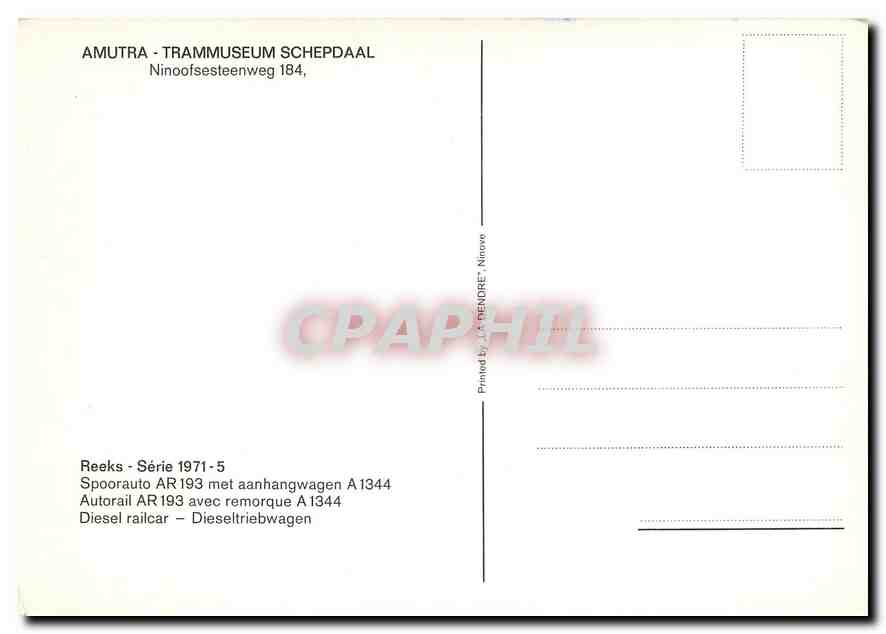 CPM Amutra Trammuseum Schepdaal  — Rückseite