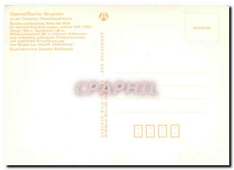 CPM Oberweissbacher Bergbahn — Back