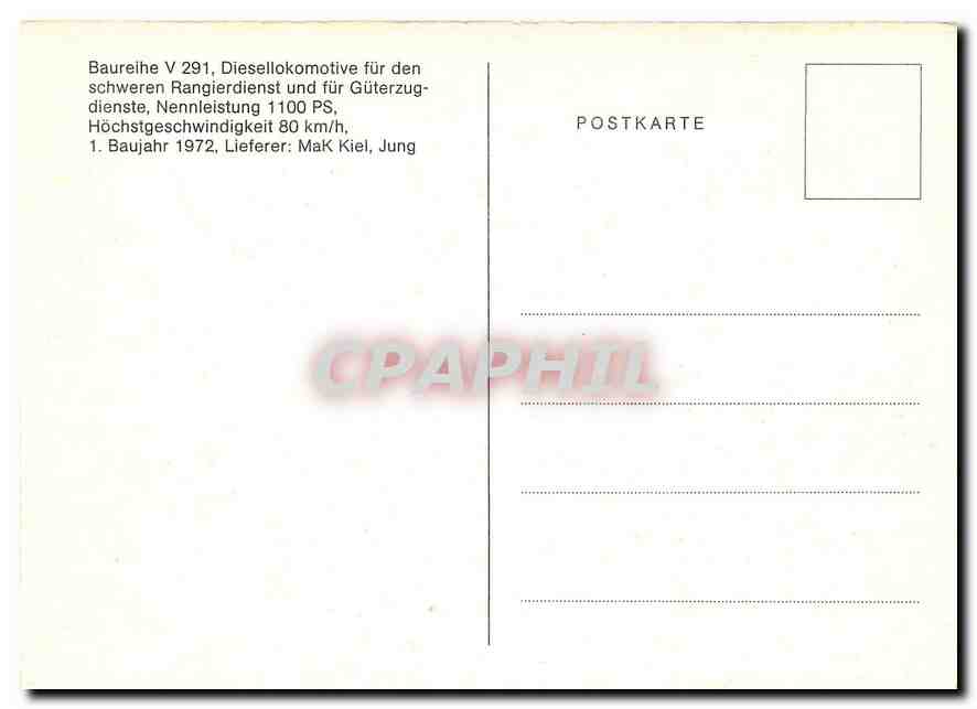 CPM Baureihe V 291 — Rückseite