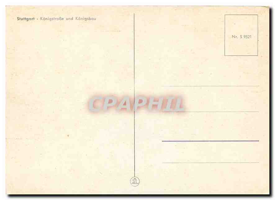CPM Stuttgart Konigstrasse und Konigsbau — Verso