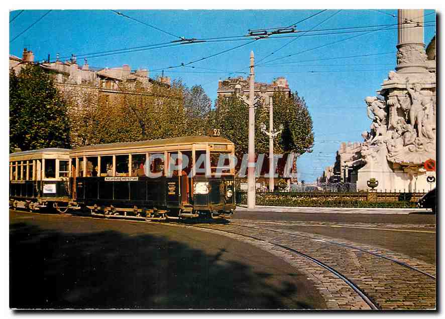CPM Tramways de Marseille Place Castellane Train Coder reversible