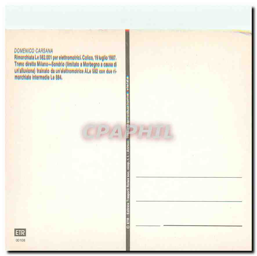 CPM Domenico Carsana  — Rückseite