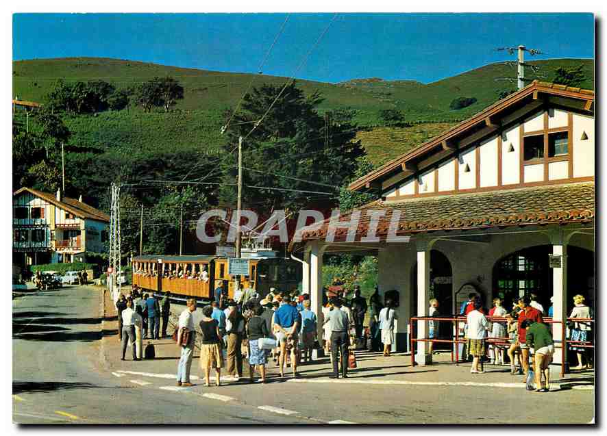 CPM Col de St Ignace Pyr Atl La gare de depart du train a Cremaillere pour le sommet de la Rhune