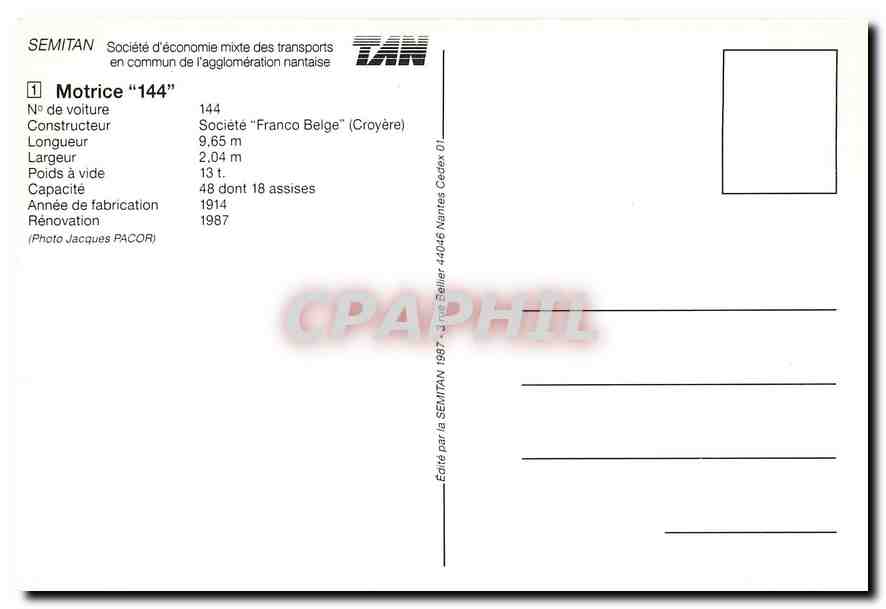 CPM Semitan Motrice 144 — Back