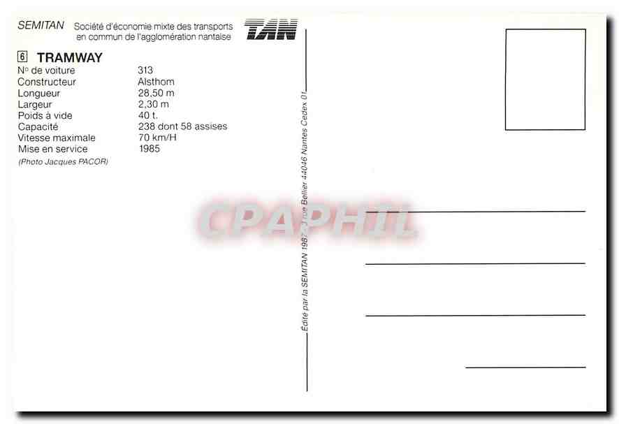 CPM Semitan Tramway  — Verso