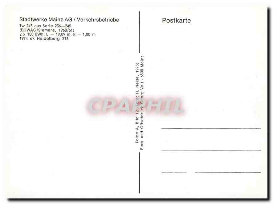 CPM Stadtwerke Mainz AG Verkehrsbetriebe  — Verso