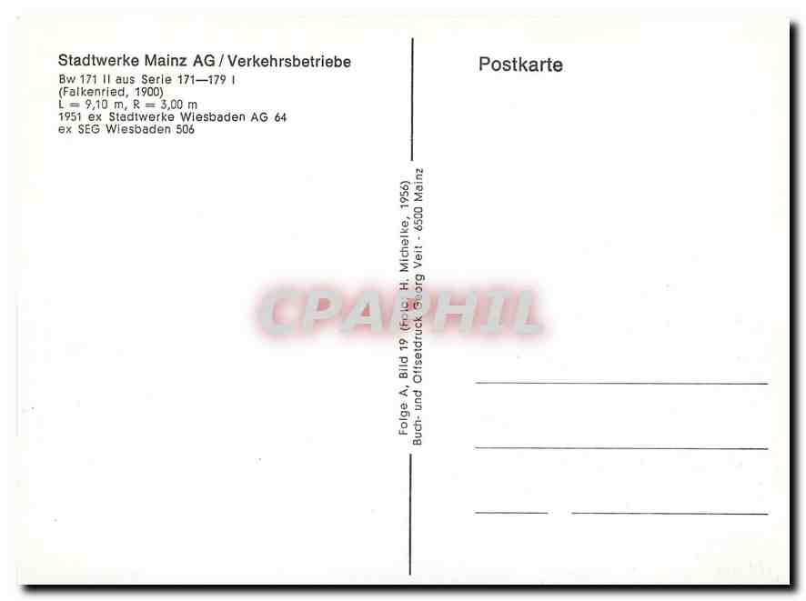 CPM Stadtwerke Mainz AG Verkehrsbetriebe  — Verso