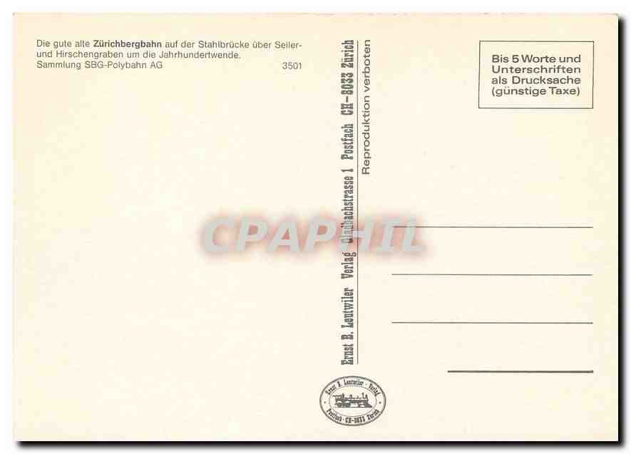 CPM Zurich  — Rückseite