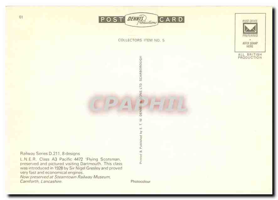 CPM LNER Class A3 Pacific  — Verso