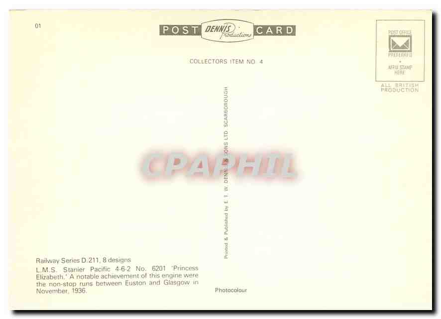 CPM LMS Stanier Pacific  — Verso