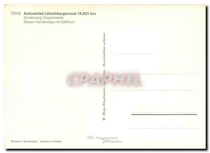 CPM Autoverlad Lotschbergtunnel  — Rückseite