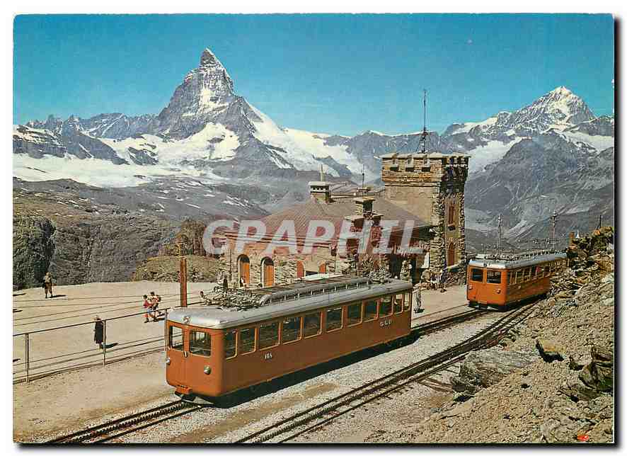 CPM Station Gornegrat Zermatt Matterhorn Dt Blanche