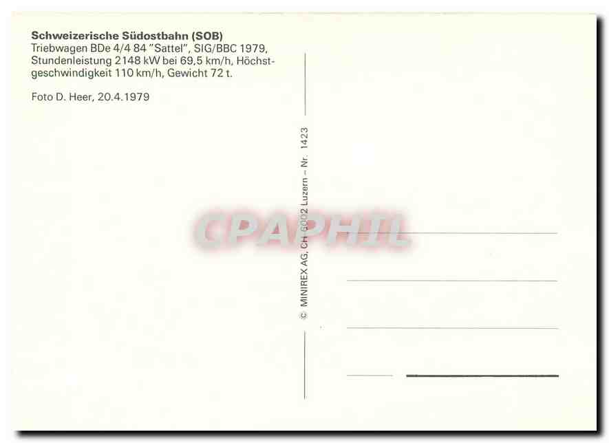 CPM Bde 4 4 84 Sattel  — Rückseite