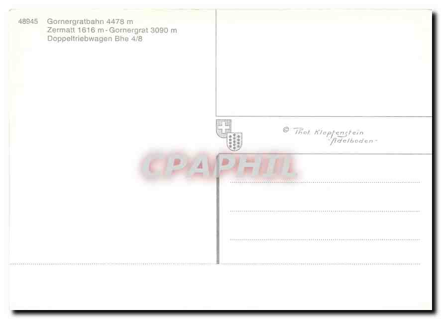 CPM Gornergratbahn  — Verso