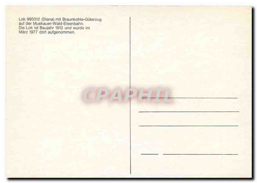 Lok 993312 Braunkohle Guterzug — Verso