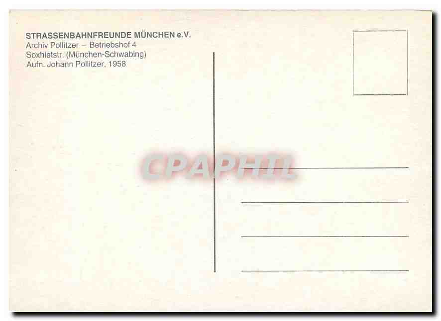 CPM Strassenbehnfreunde Munchen  — Rückseite