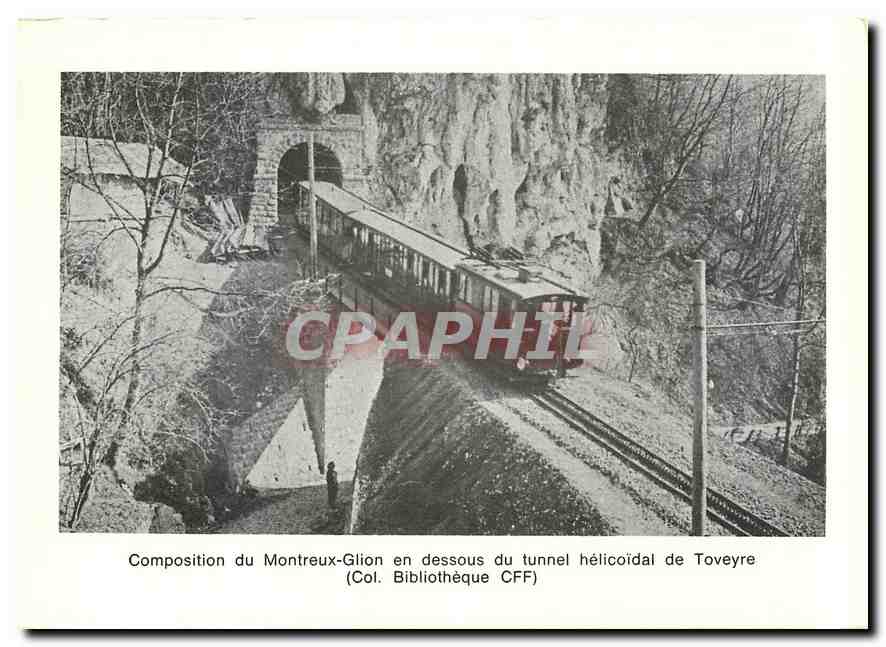 CPM Composition du Montreux Glion en dessous du tunnel helicoidal de Toveyre