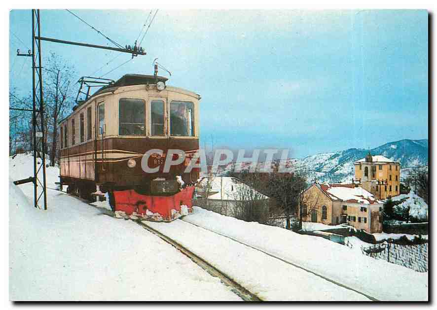 CPM Ferrovia Genova Casella B52 electric locomotive with snow ploughshare 