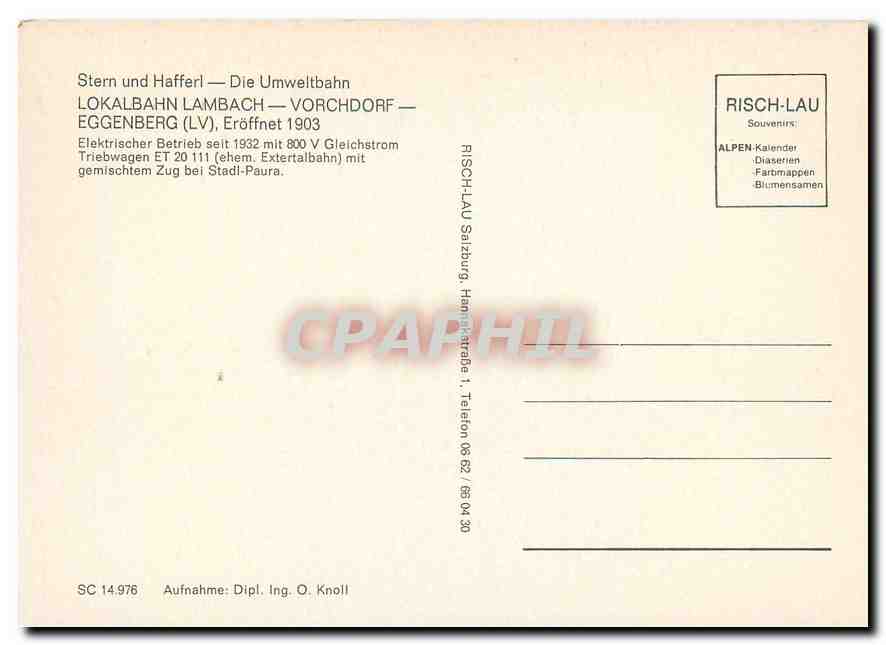 CPM Lokalbahn Lambach  — Rückseite