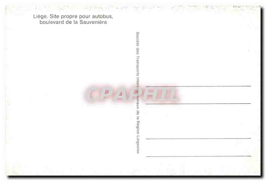 CPM Liege site propre pour autobus Boulevard de la Sauveniere — Rückseite