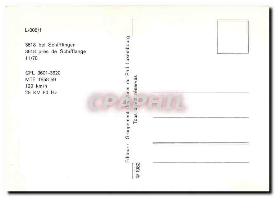 CPM 3618 pres de Schifflange — Verso