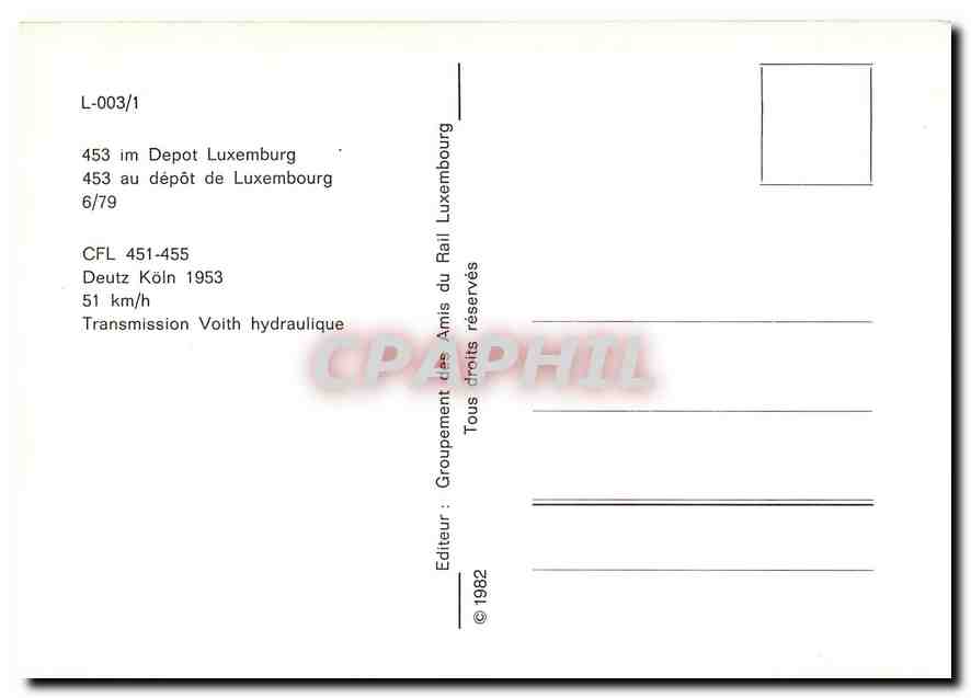CPM 453 au depot de Luxembourg — Rückseite