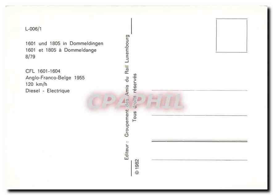 CPM 1601 et 1805 a Dommeldange — Rückseite