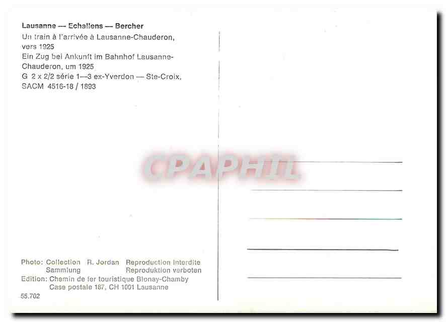 CPM Lausanne Echallens Bercher  — Back