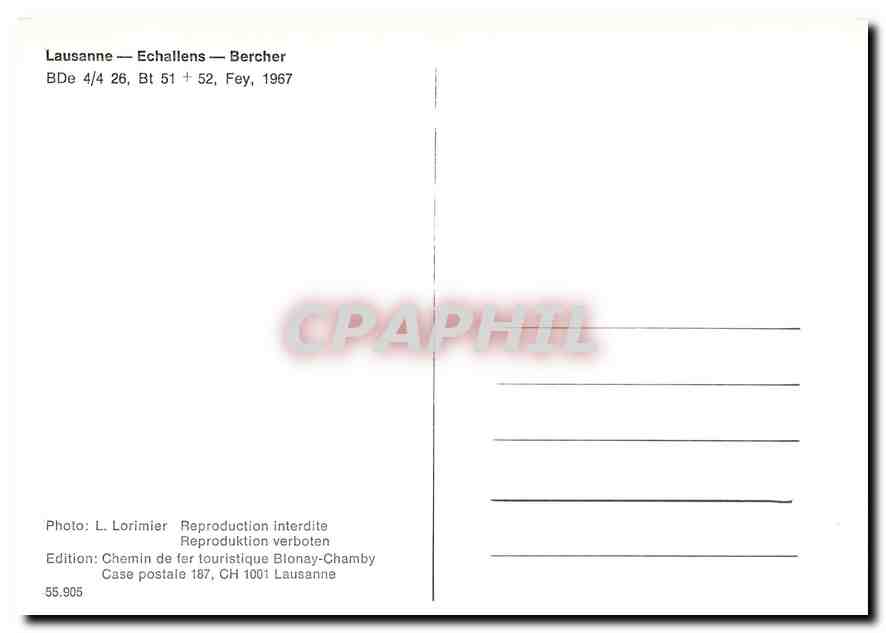 CPM Lausanne Echallens Bercher  — Back