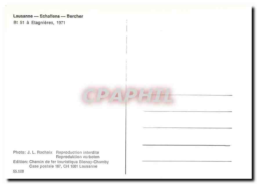 CPM Lausanne Echallens Bercher  — Rückseite