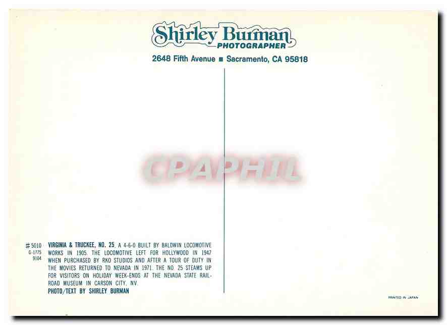 CPM Virgina Truckee  — Verso