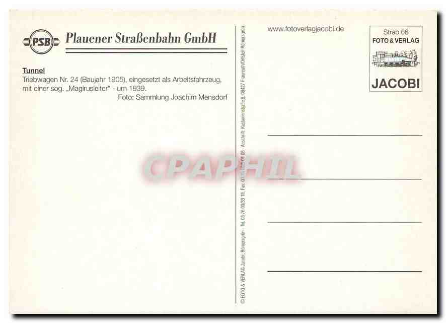 CPM Tunnel Triebwagen Magirusleiter — Rückseite