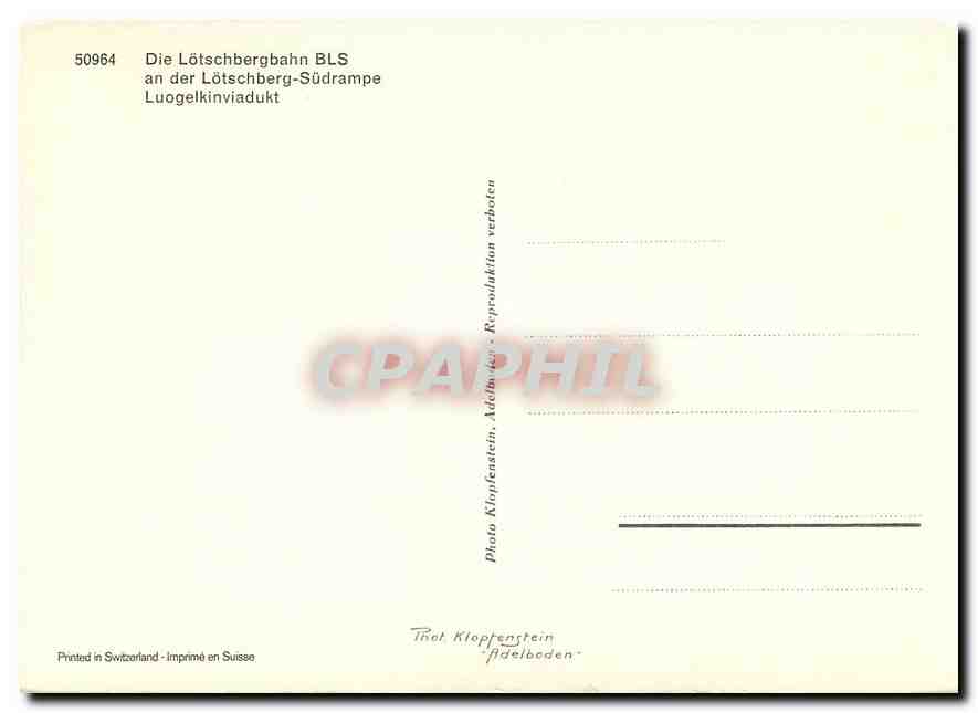 CPM Die Lotschbergahn BLS  — Rückseite