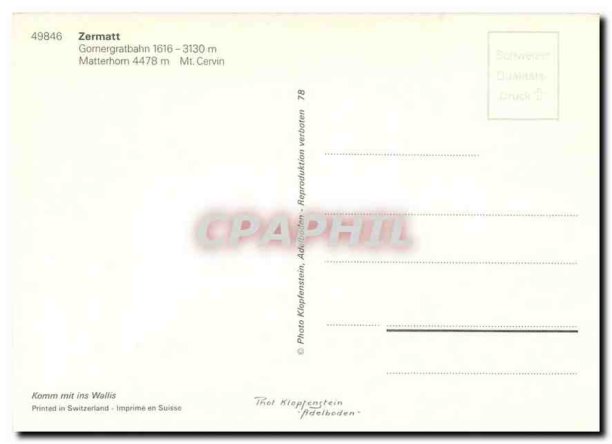 CPM Gornergratbahn  — Verso