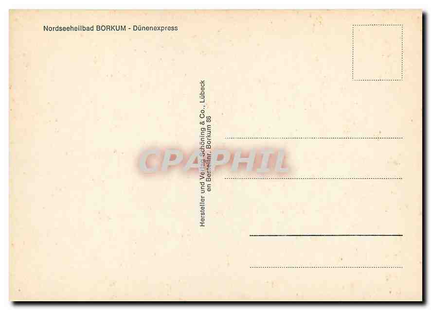 CPM Nordseeheilbad Borkum  — Rückseite