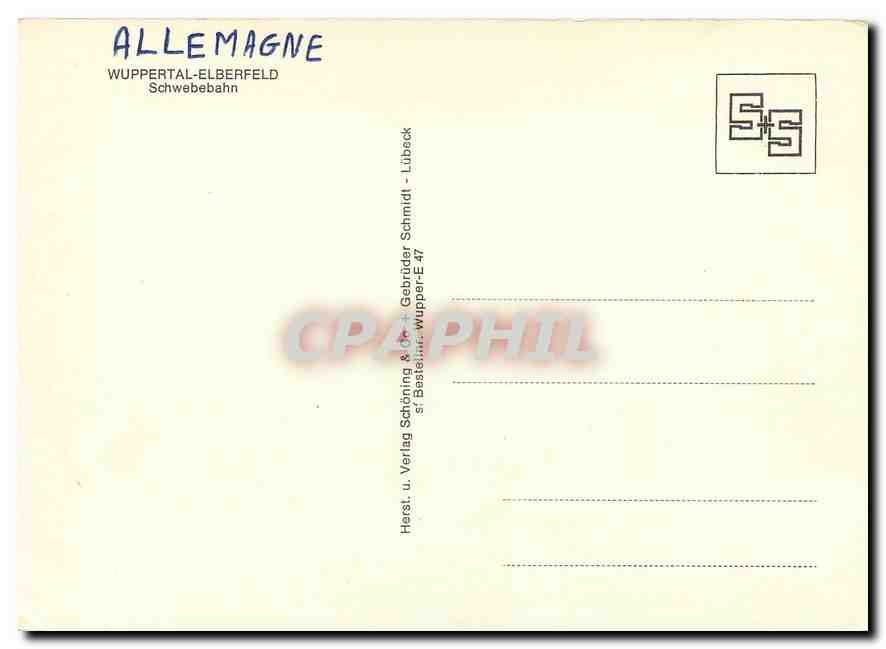 CPM Wuppertal Elberfeld  — Rückseite