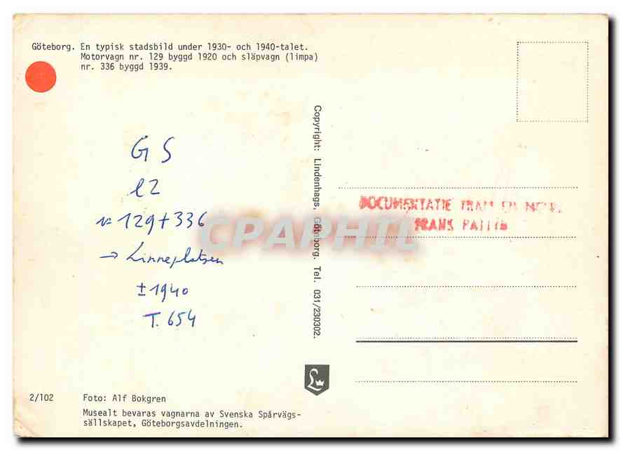 CPM Goteborg  — Rückseite