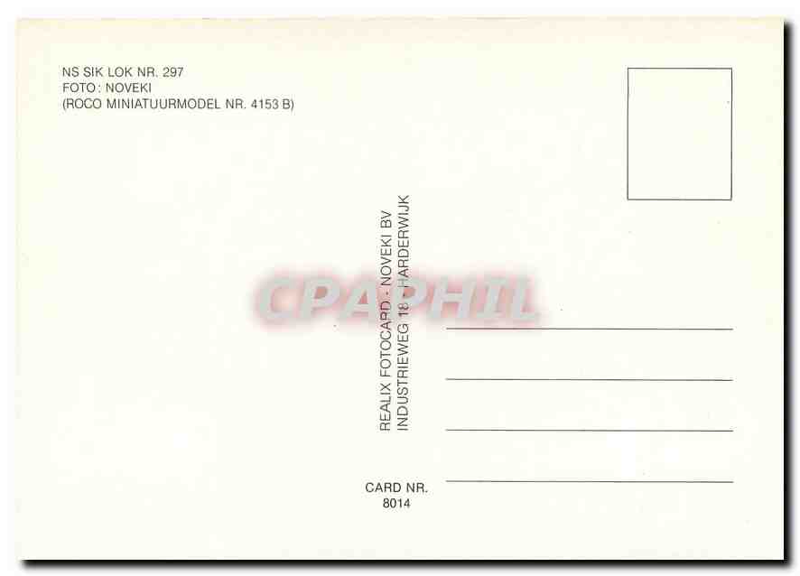 CPM NS Sik Lo Nr 297 — Rückseite