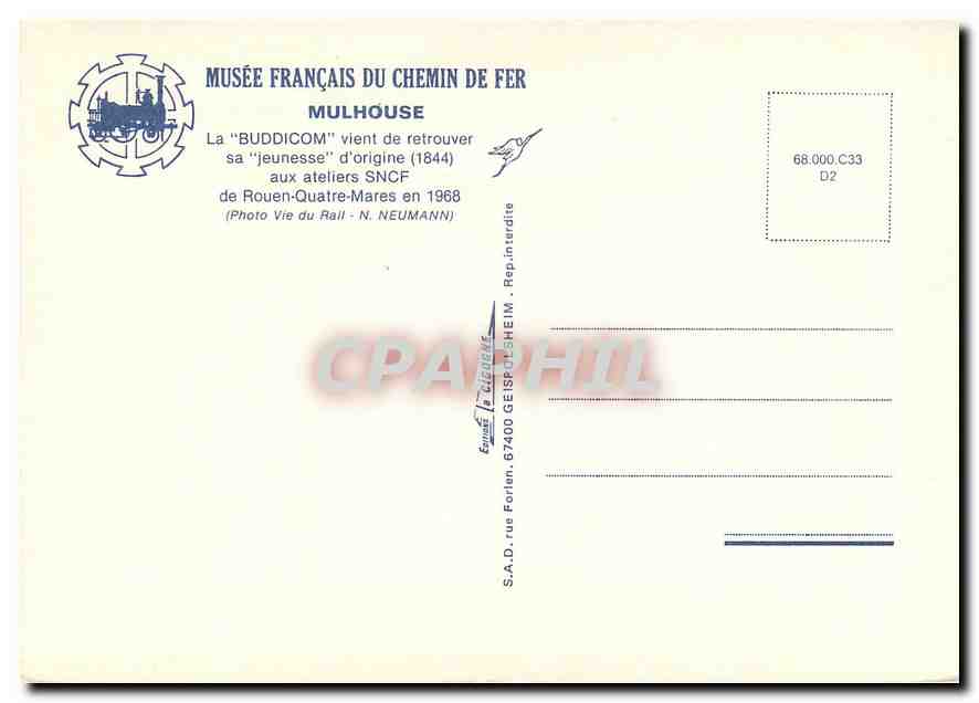 CPM Mulhouse Buddicom Rouen Quatre Mares — Verso