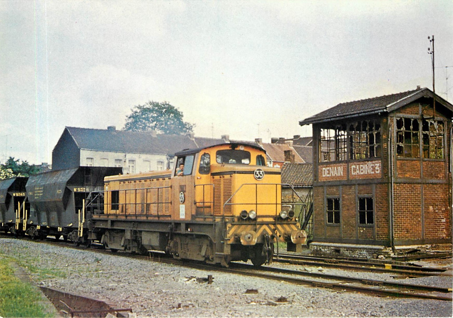 CPM Chemin de fer d'Anzin Ligne de Somain a Peruwselz des HBNPC Gare de Demain Mines Brissonneau