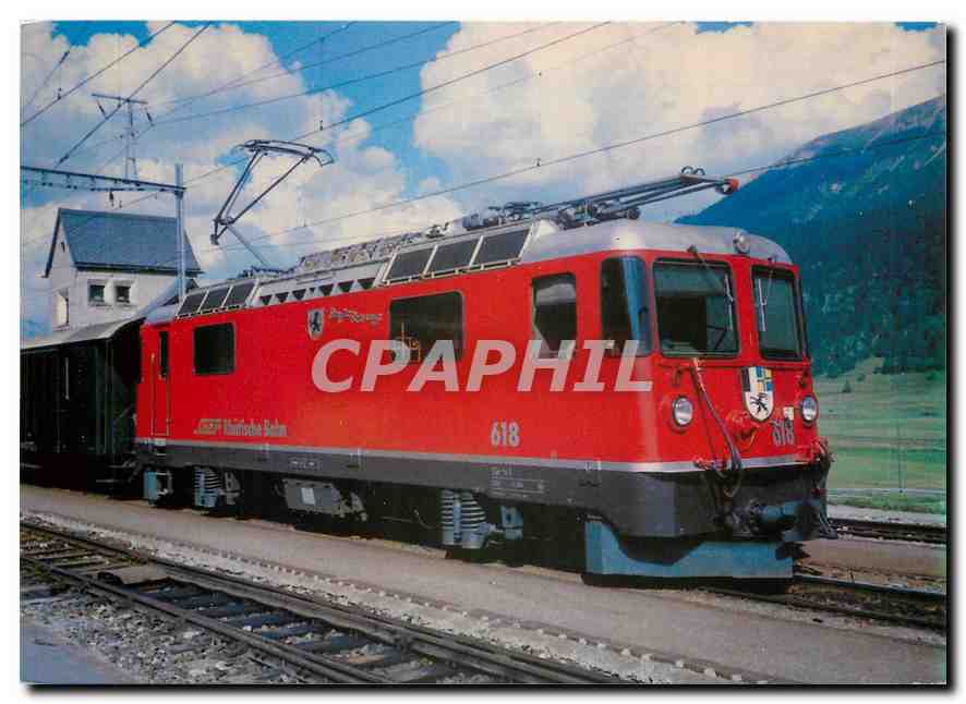 CPM Rhatis he Bahn Ge 4  618 Bergun Bravuogn