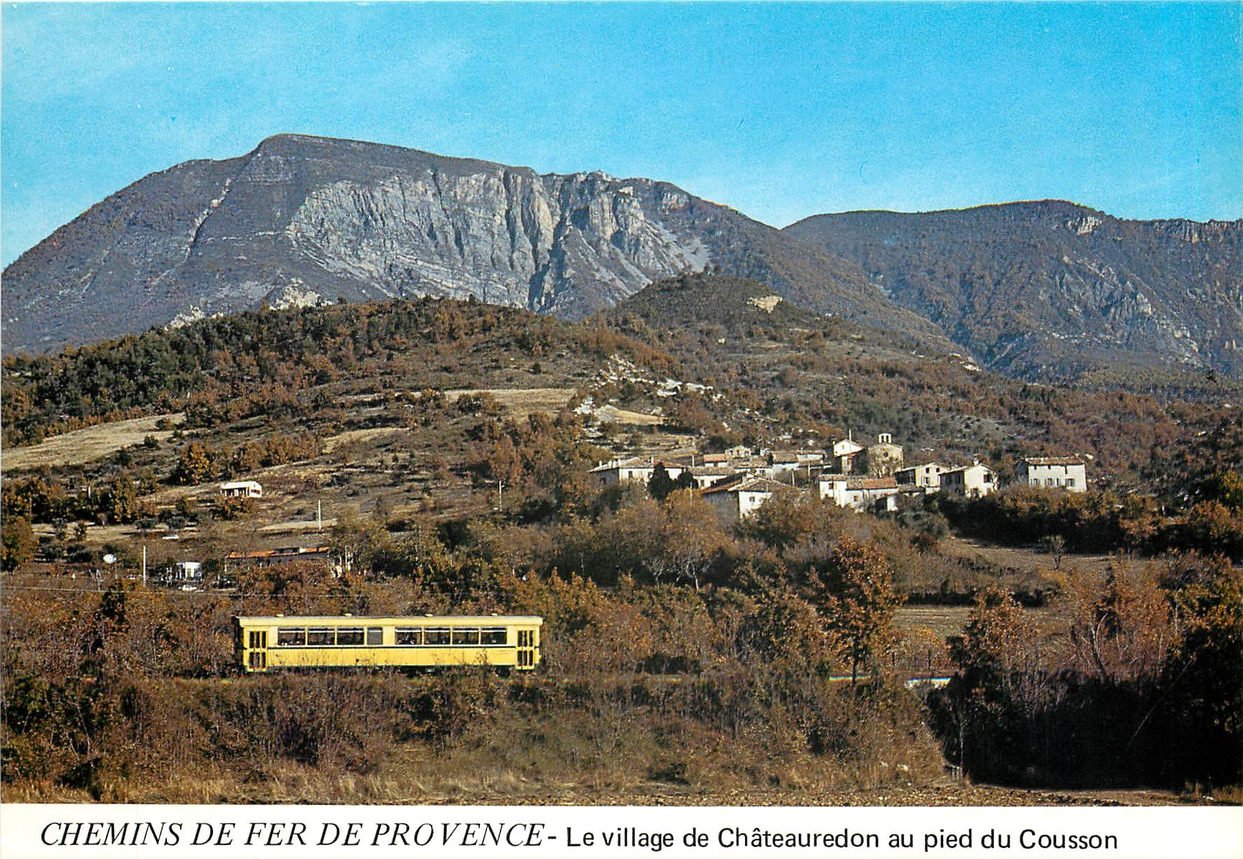 CPM Chemins de fer de Provence Le village de Chateauredon au pied du Cousson 